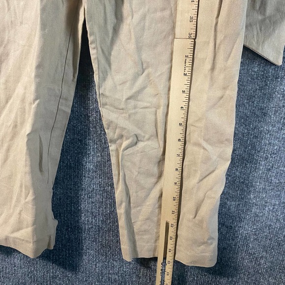 House of Harlow 1960 Linen Jumpsuit Small Tan Belted Straight Leg NWT - Picture 8 of 11